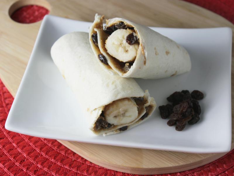 Breakfast Tortilla Fruit Roll-Up recipe prepared 