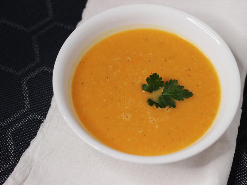 Sweet Potato and Apple Soup recipe prepared