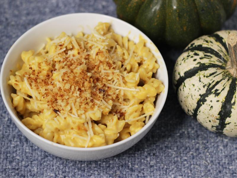 winter squash mac and cheese recipe prepared