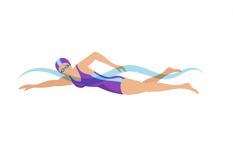 woman swimming